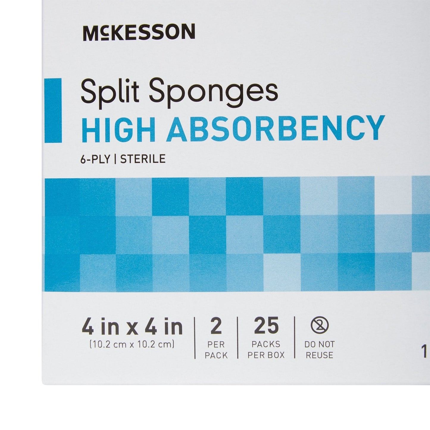 McKesson IV/Drain Split Dressing, 4 x 4 Inch, 2 ct