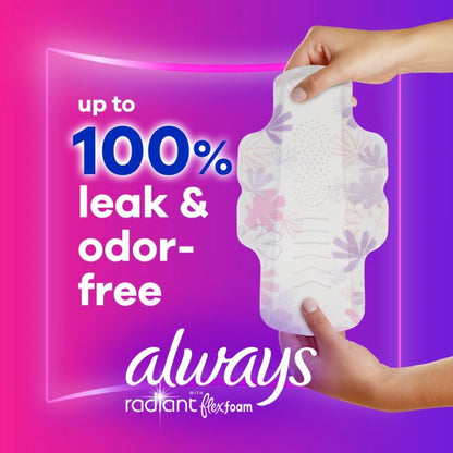 AlwaysRadiant FlexFoam w/ Wings Pads, Regular Absorbency, 15 ct.