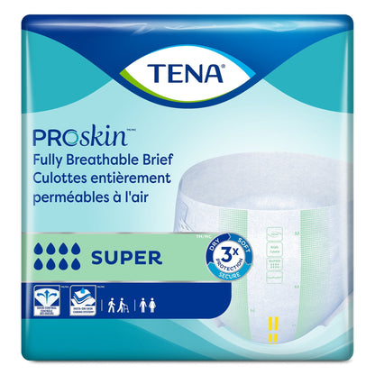 TENA Super Adult Heavy-Absorbent Incontinence Brief, X-large, 60" to 64" Waist / Hip, 15 ct