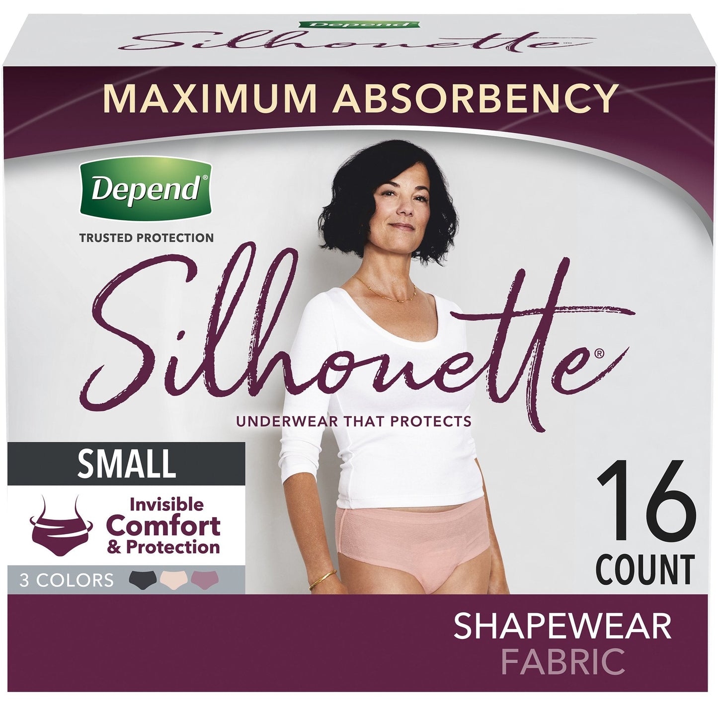 Depend® Silhouette® Maximum Absorbent Underwear, Small, 16 ct