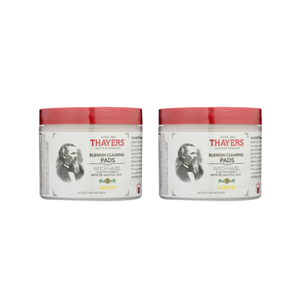Thayers Facial Clearing Pads, Lemon, 2% Salicylic Acid, 60 ct., 2 Pack