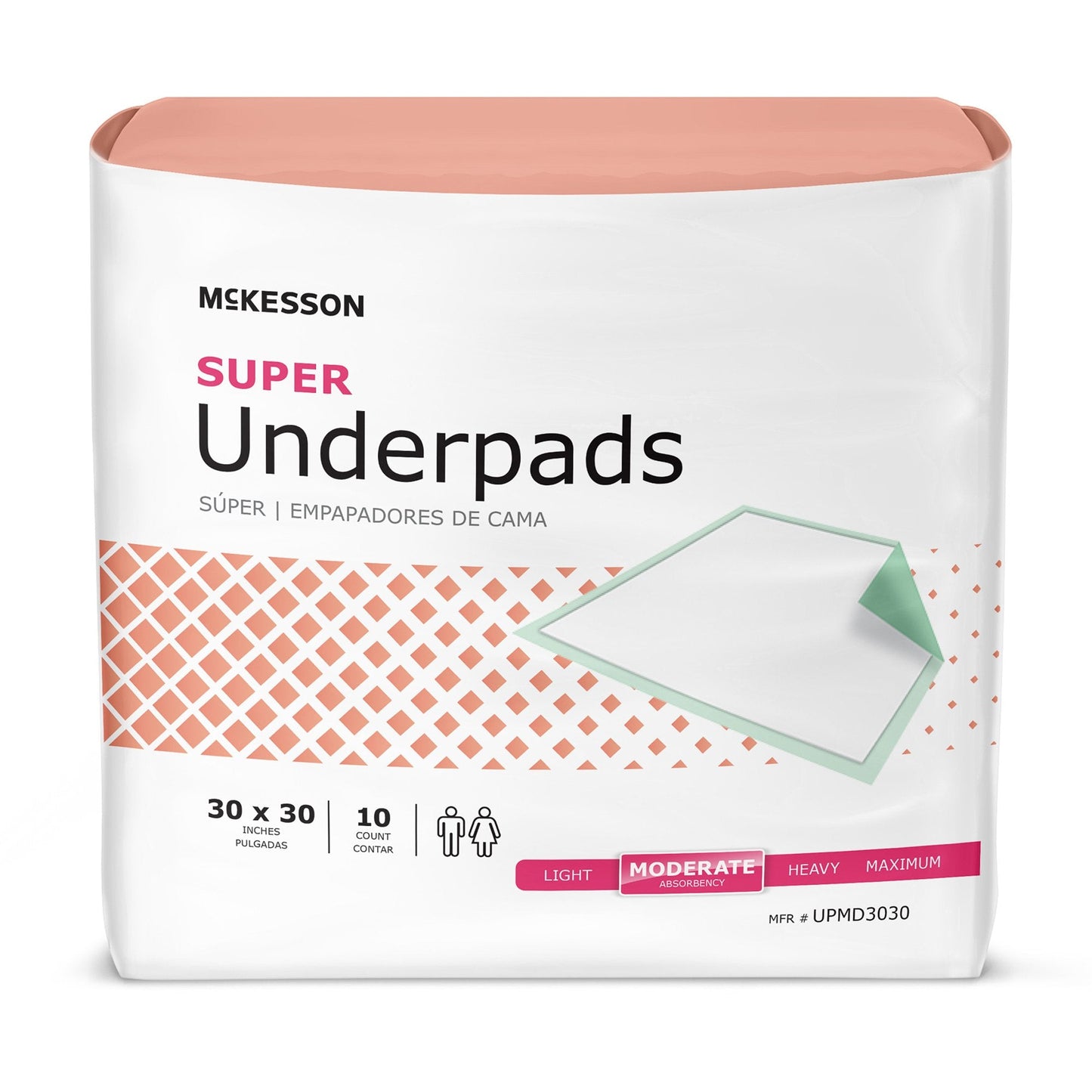 McKesson Super Moderate Absorbency Underpad, 30 x 30 ", 150 ct