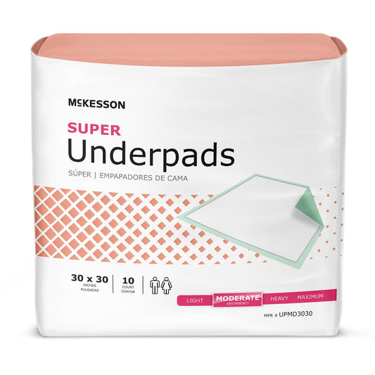 McKesson Super Moderate Absorbency Underpad, 30 x 30 ", 150 ct