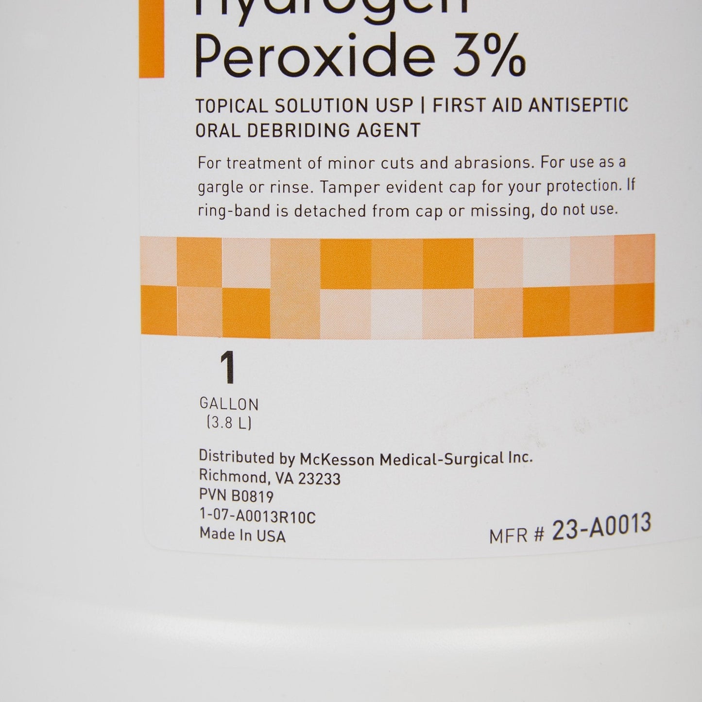 McKesson Hydrogen Peroxide Antiseptic, 1 gal. Bottle