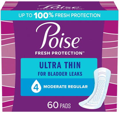 Poise® Ultra Thin Moderate Bladder Control Pad, 60 ct