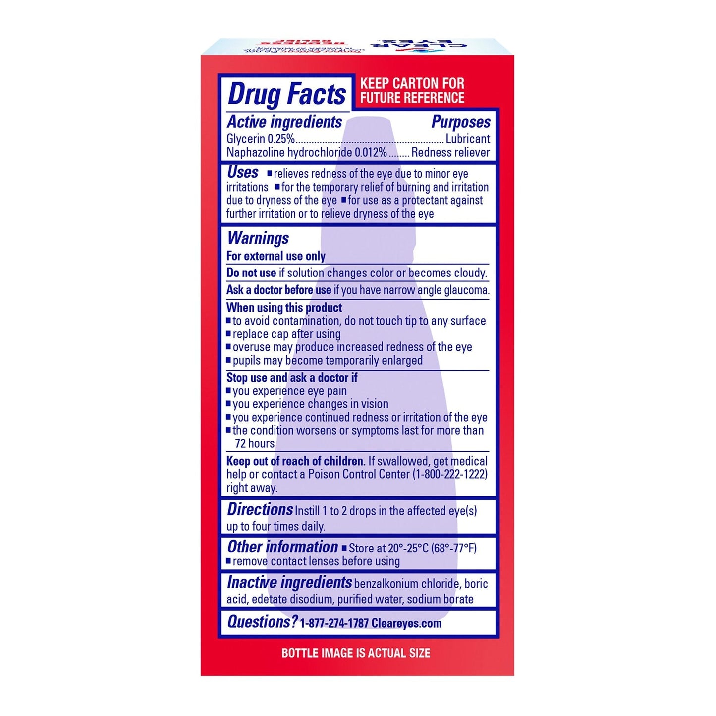 Clear Eyes® Redness Relief Eye Drops, 0.5 oz.