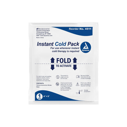 Dynarex® Instant Cold Pack, 4 x 5 Inch, 24 ct.