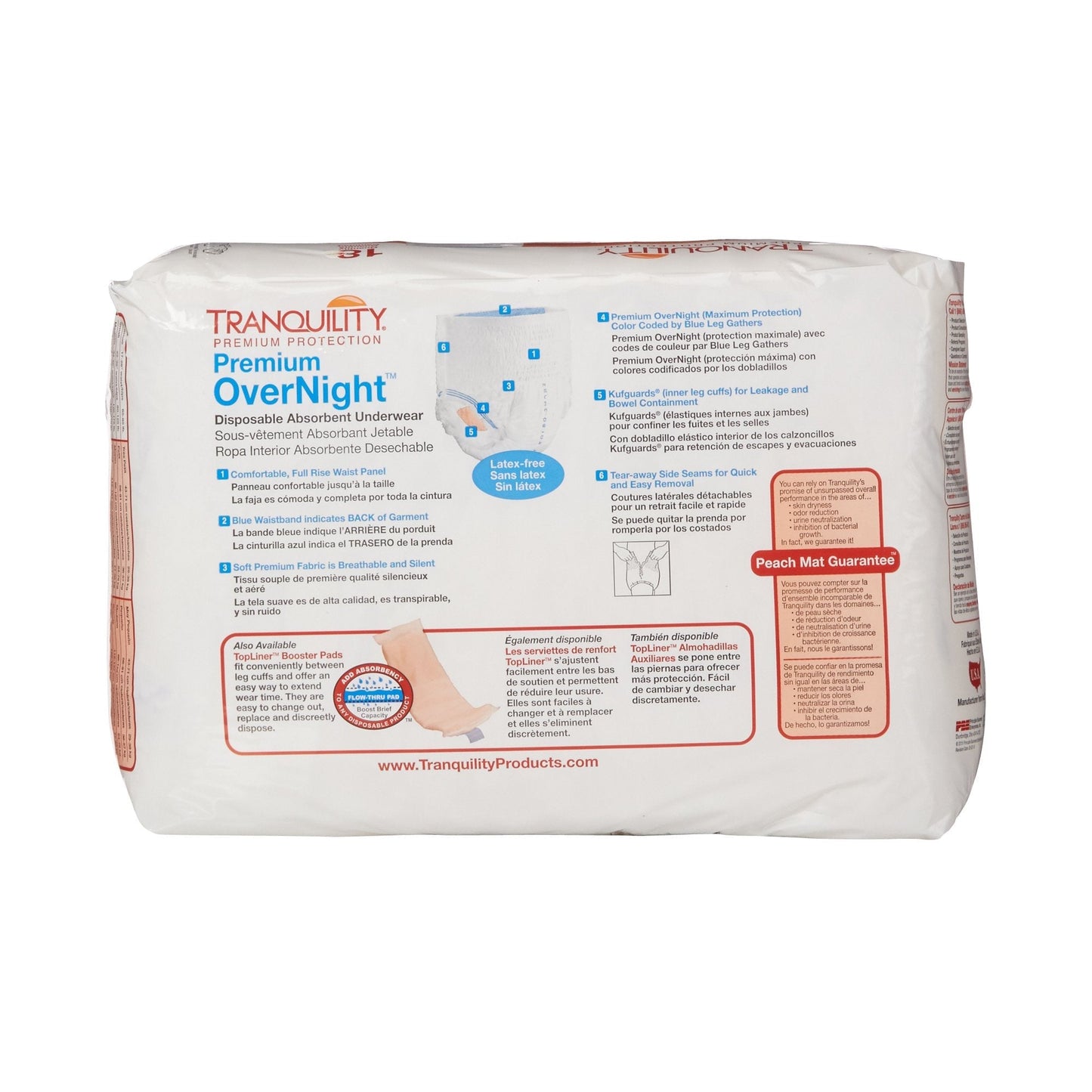 Tranquility® Premium OverNight™ Absorbent Underwear, Medium, 18 ct