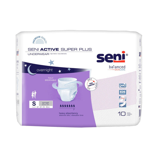 Seni® Active Super Plus Heavy Absorbent Underwear, Small, 10 ct