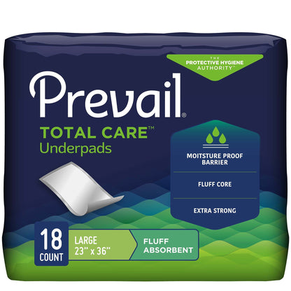 Prevail® Fluff Underpad, 23 x 36 Inch, 18 ct