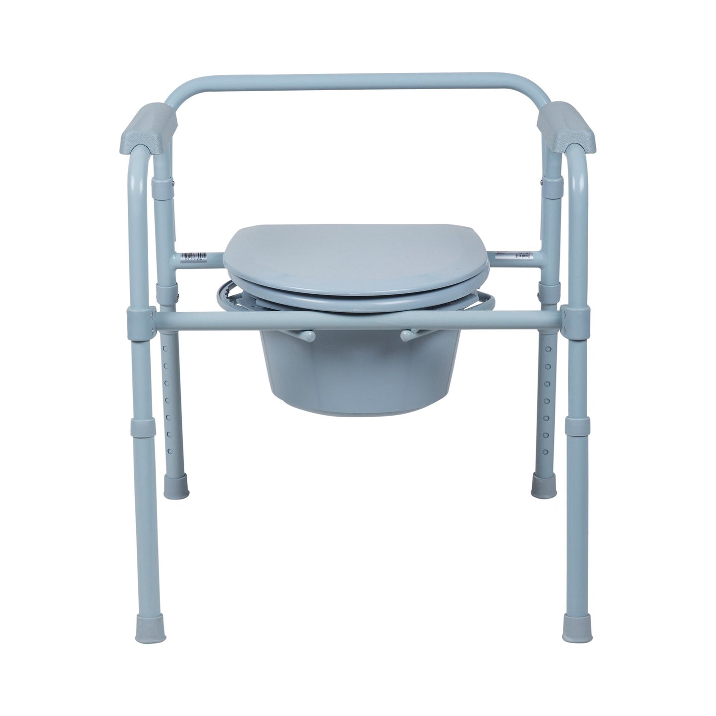 McKesson Folding Fixed Arm Steel Commode Chair