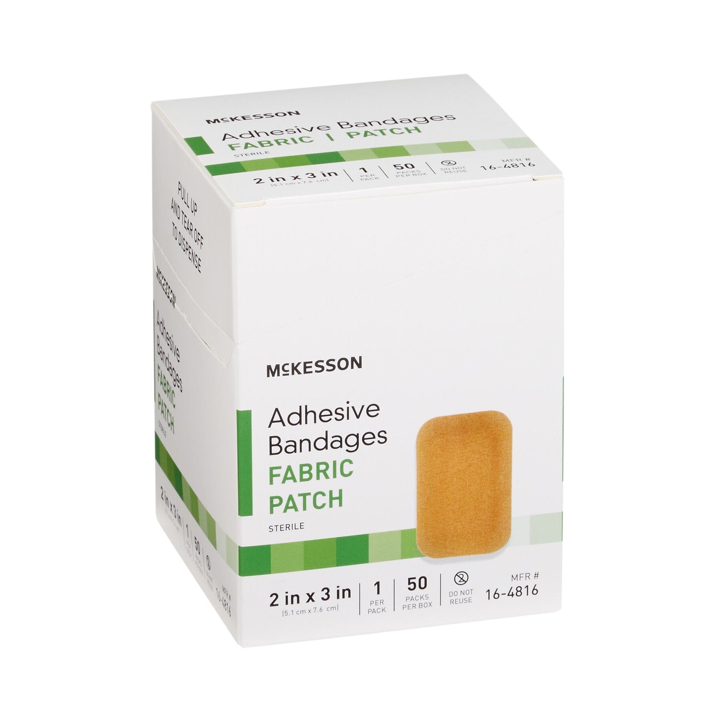 McKesson Tan Adhesive Strip, 2 x 3 Inch, 1200 ct