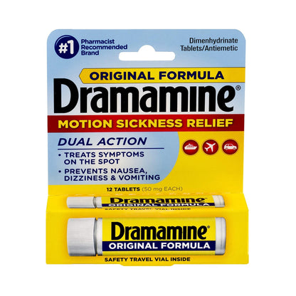 Dramamine® Dimenhydrinate Nausea Relief, 12 ct