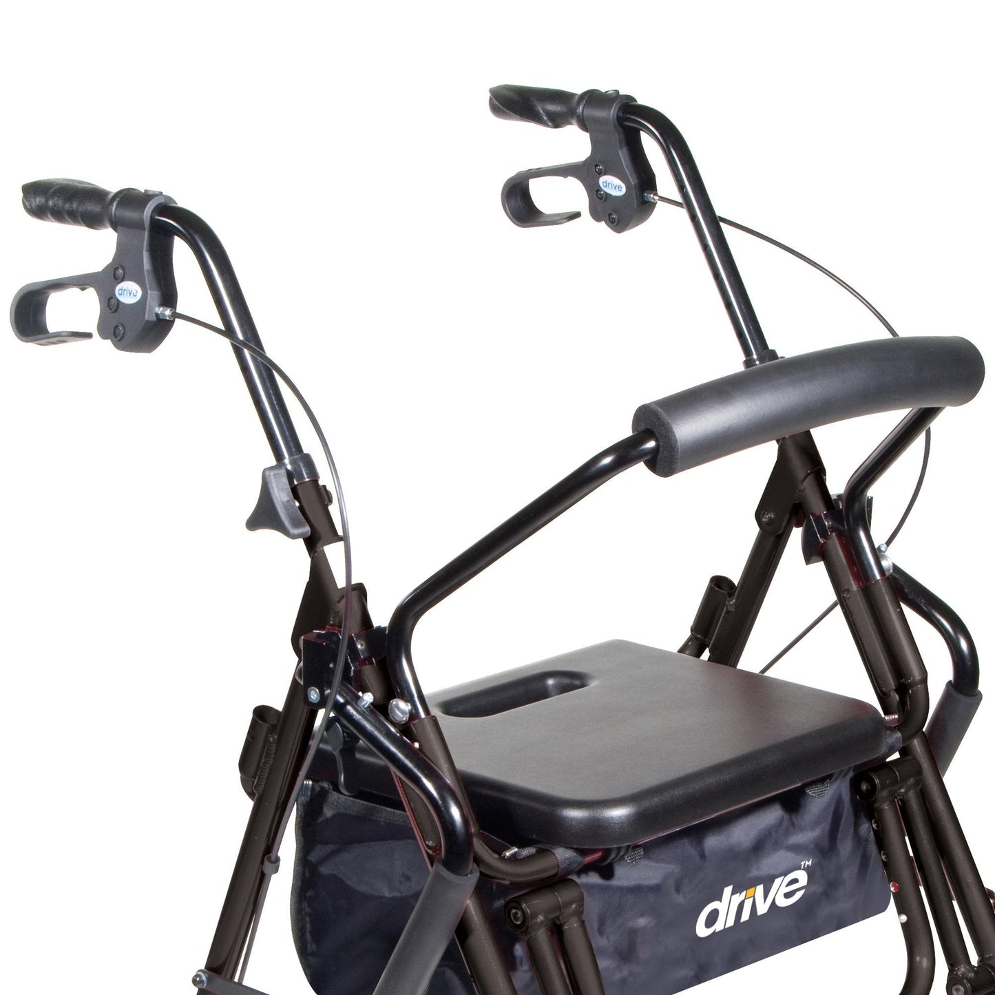 Drive™ Duet 4 Wheel Rollator, Black