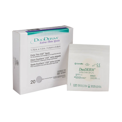 DuoDerm® Extra Thin Spot Hydrocolloid Dressing, 1.5 x 1.75 Inch