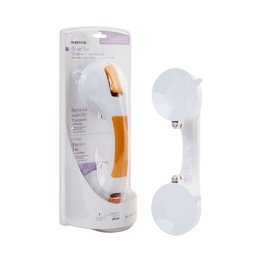 McKesson White / Yellow Plastic Suction-Cup Grab Bar