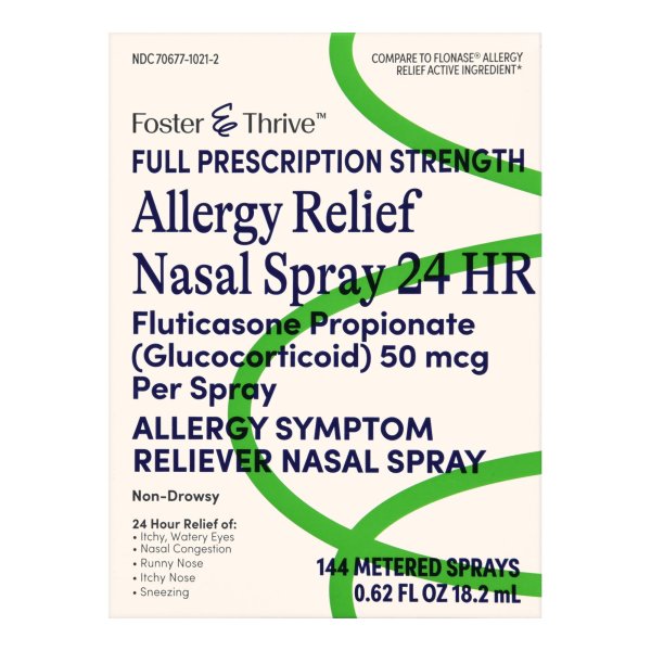 Foster & Thrive 24HR Fluticasone Allergy Relief Nasal Spray