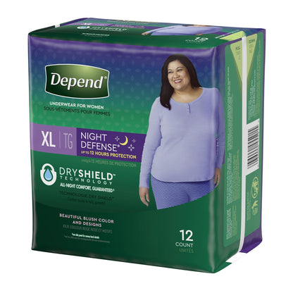 Depend® Night Defense® Maximum Absorbent Underwear, Extra Large, 12 ct