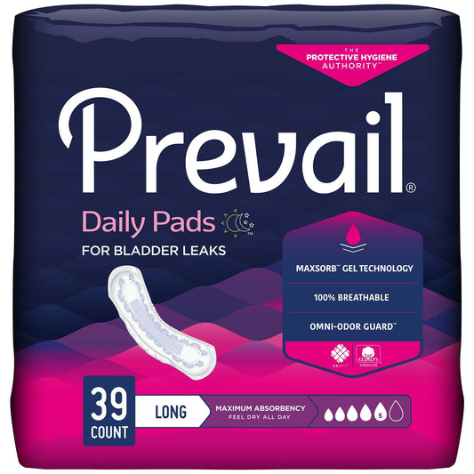 Prevail® Daily Pads Maximum Bladder Control Pad, 13" Length