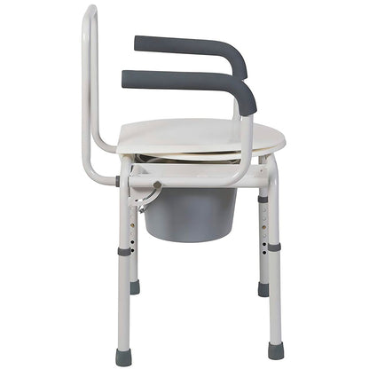 Mabis® Drop-Arm Steel Commode