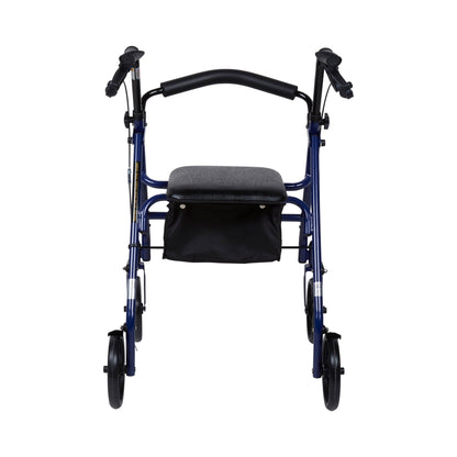 McKesson Folding Steel 4-Wheel Rollator, Blue