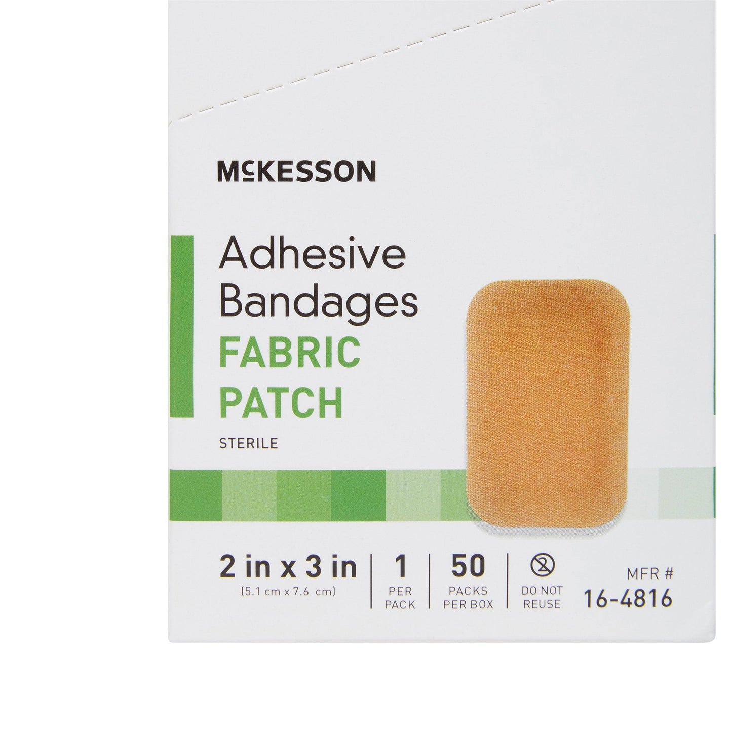 McKesson Tan Adhesive Bandage Patches, 2 x 3 in., 50 ct.