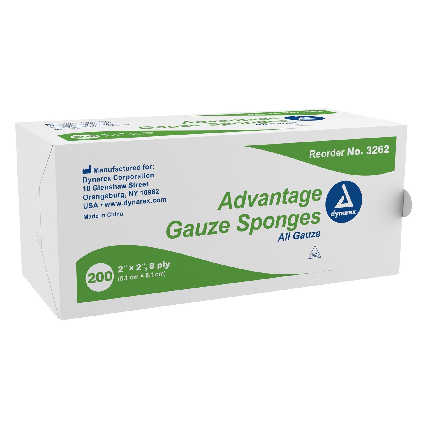 Advantage NonSterile Gauze Sponge, 2 x 2 Inch