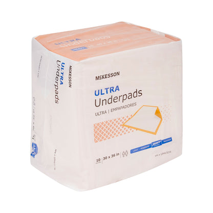 McKesson Ultra Heavy Absorbency Underpad, 30 x 36 Inch, 100 ct