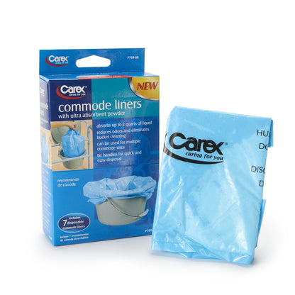 Carex® Commode Liner, 14 x 14 Inch, 7 ct