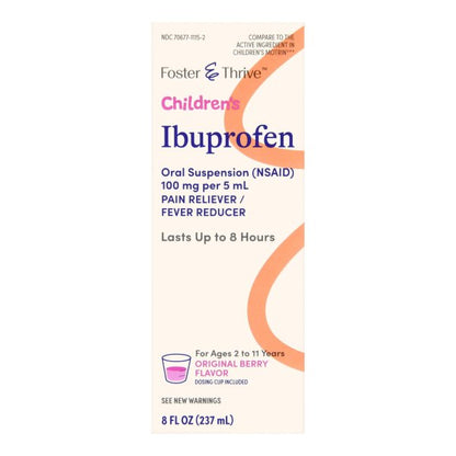 Foster & Thrive Ibuprofen Children's Pain Relief, Berry Flavor, 8 oz.