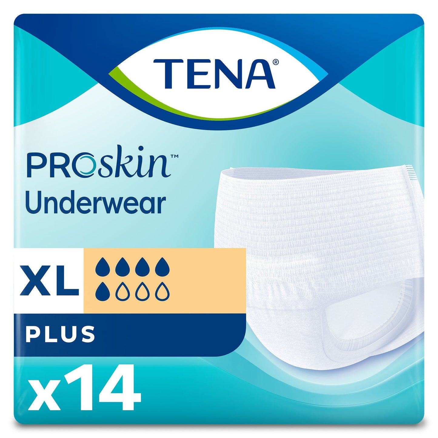 TENA® ProSkin™ Plus Fully Breathable Absorbent Underwear, X-Large, 14 ct