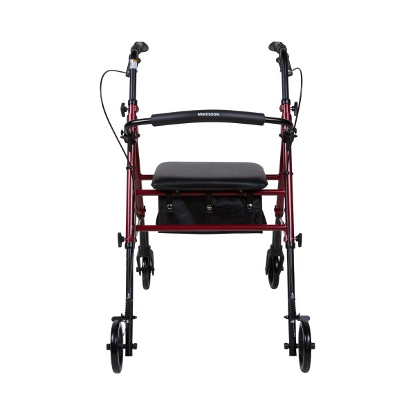 McKesson Four-Wheel Adjustable Height Foldable Rollator