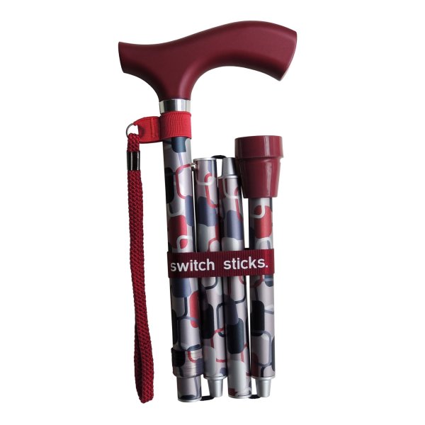 Switch Sticks Aluminum Folding Cane, 32 - 37 inches