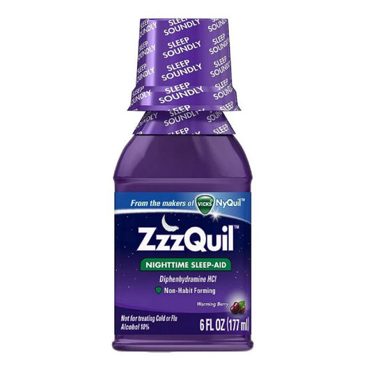 ZzzQuil™ Nighttime Sleep-Aid Liquid, Warming Berry, 6 oz.