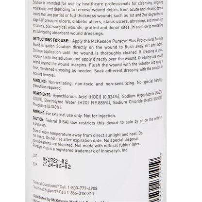 Wound Cleanser McKesson Puracyn® Plus Professional 16.9 oz. Flip Top Bottle NonSterile Antimicrobial