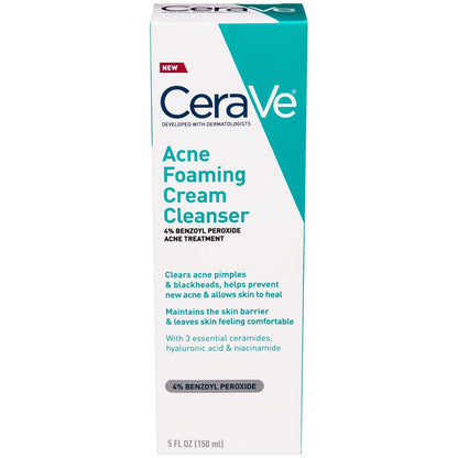 CeraVe Acne Foaming Cream Cleanser, 5 fl. oz.