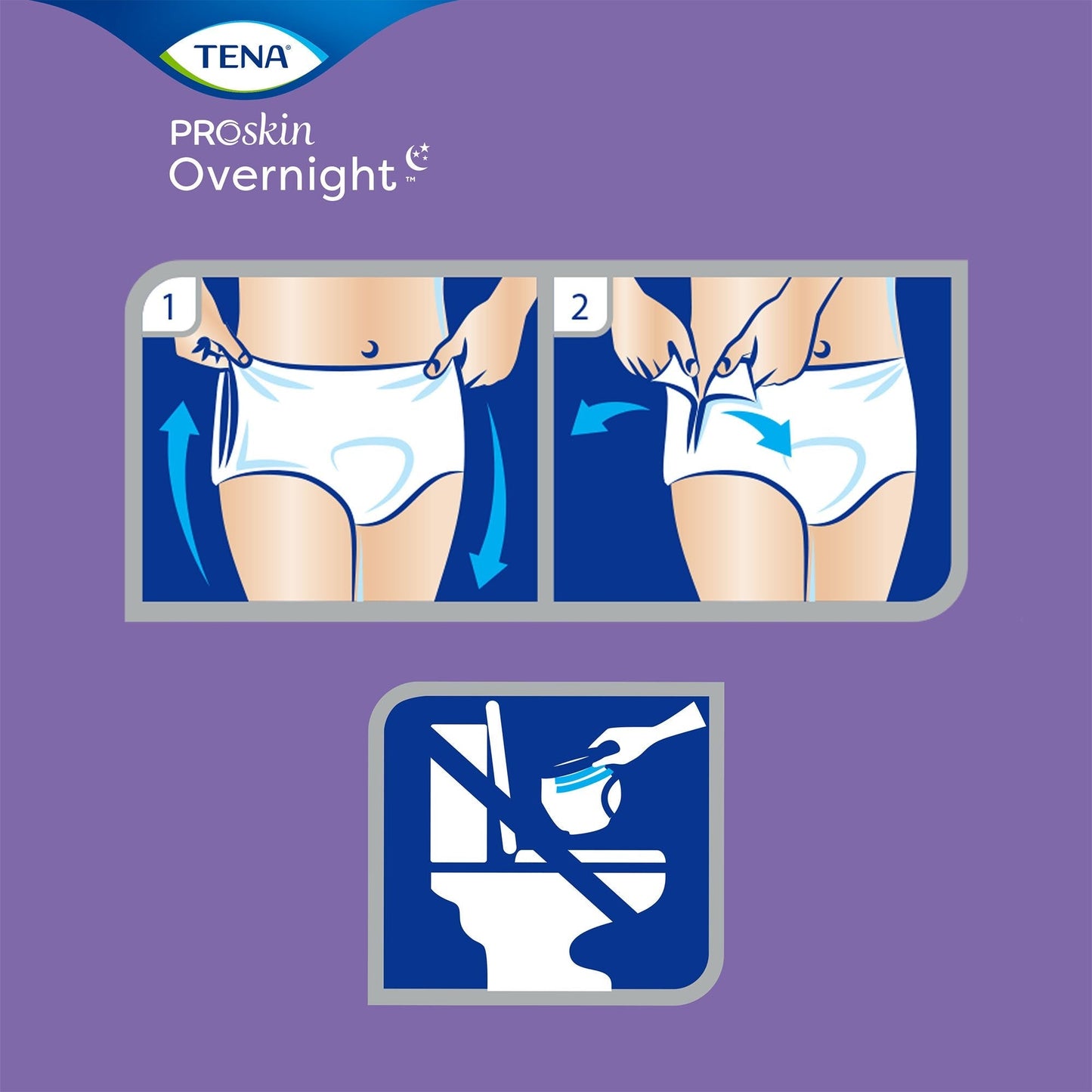 Tena Proskin Overnight Super Absorbent Underwear, Medium, 14 ct