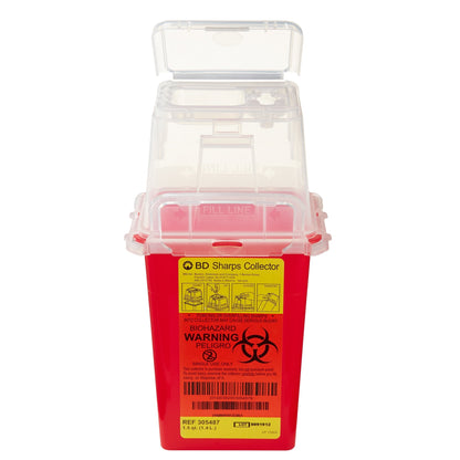 BD Phlebotomy Sharps Container, 1-1/2 Quart, 9 x 4-1/2 x 4 "