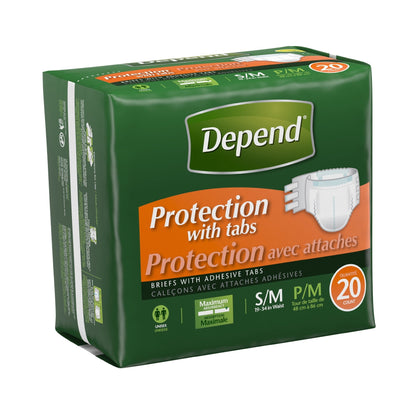 Depend® Maximum Incontinence Brief, Small / Medium, 20 ct