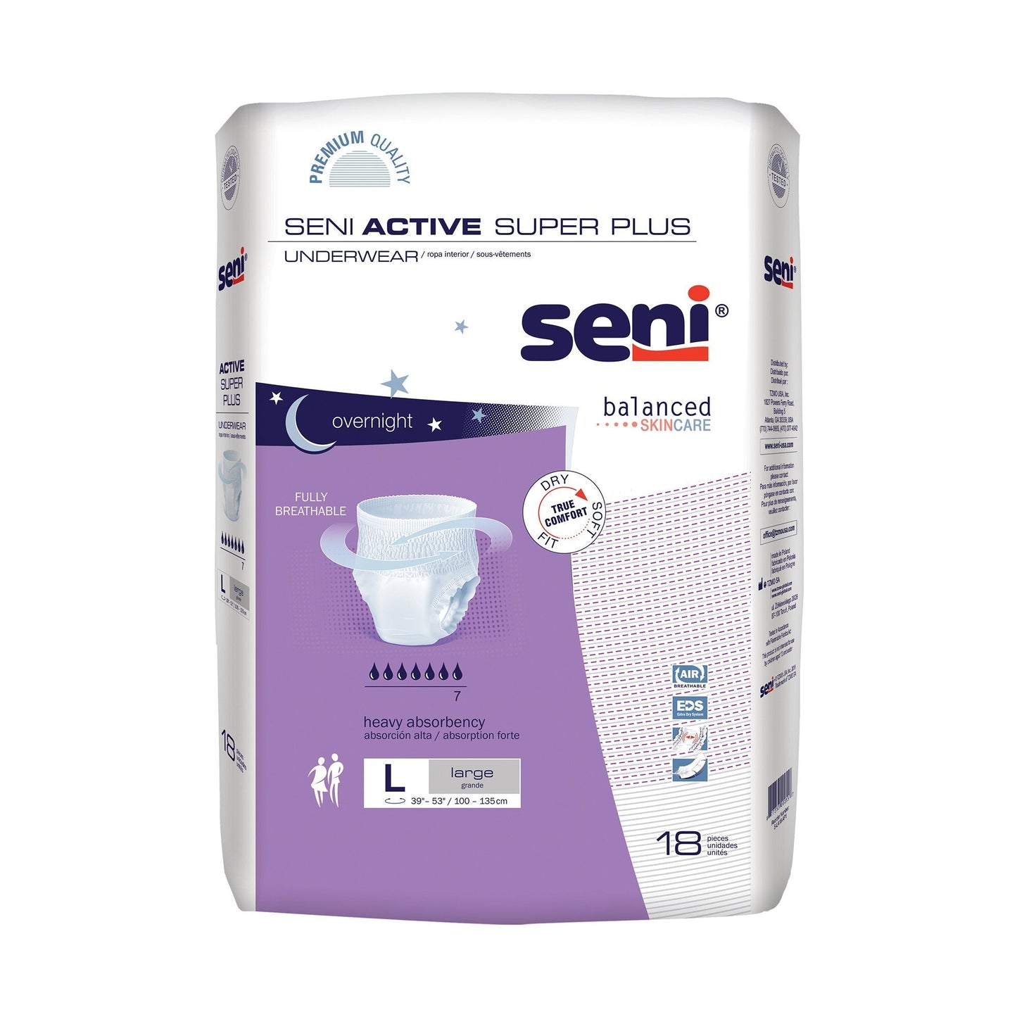 Seni® Active Super Plus Heavy Absorbent Underwear, Large