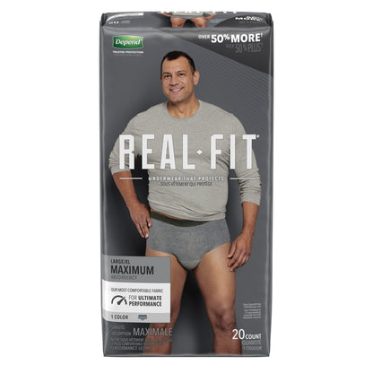 Depend® Real Fit® Maximum Absorbent Underwear, Large / Extra Large, 20 ct