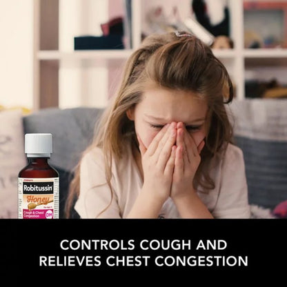 Robitussin Children's Honey Cough & Chest Congestion DM Liquid, 4 oz.