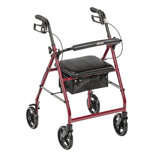 Drive™ 4 Wheel Rollator, Red