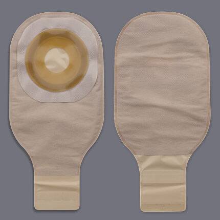 Premier™ One-Piece Drainable Beige Colostomy Pouch, 12 Inch Length, 1.25 Inch Stoma, 5 ct