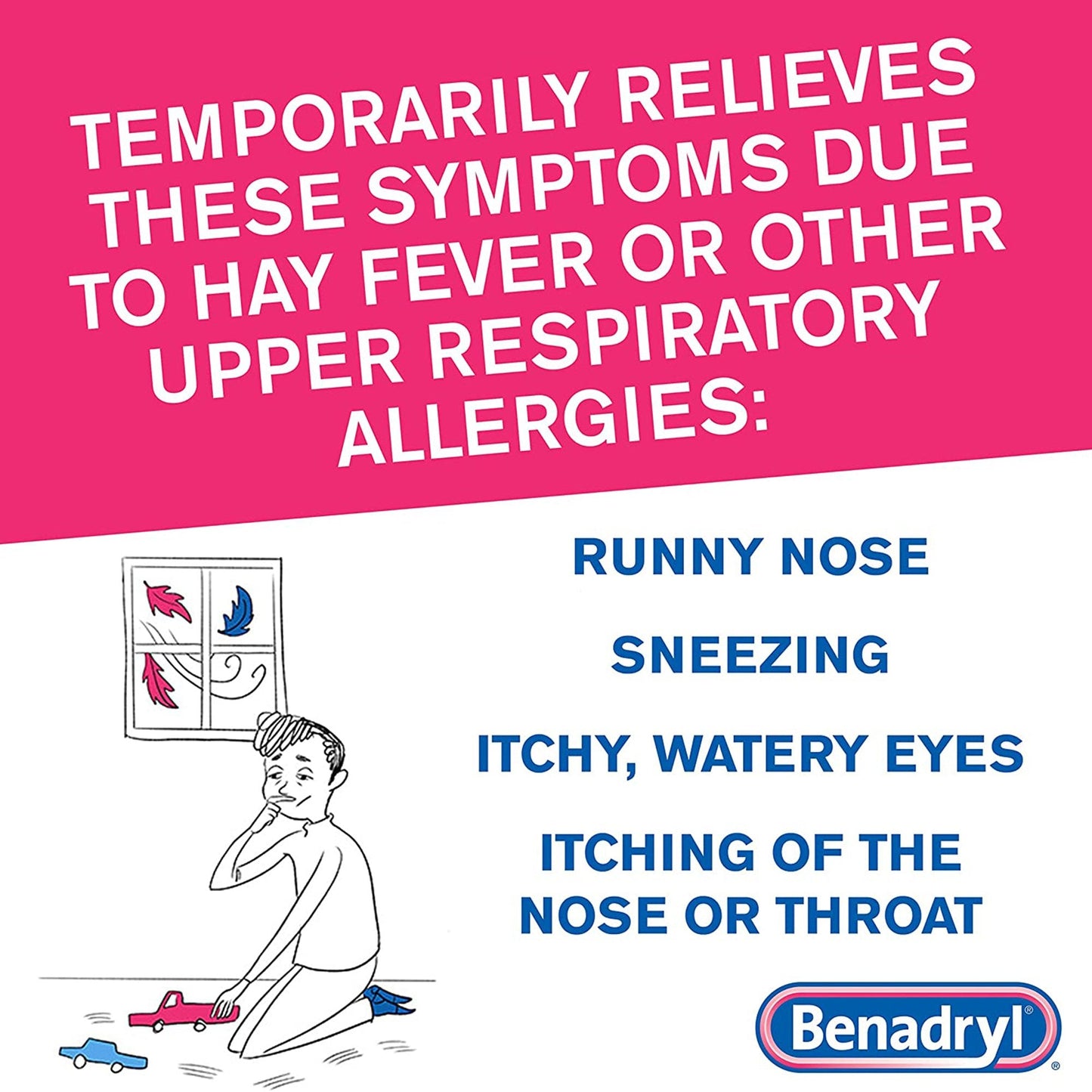 Benadryl® Ultratabs® Diphenhydramine Allergy Relief, 25 mg, 24 tablets