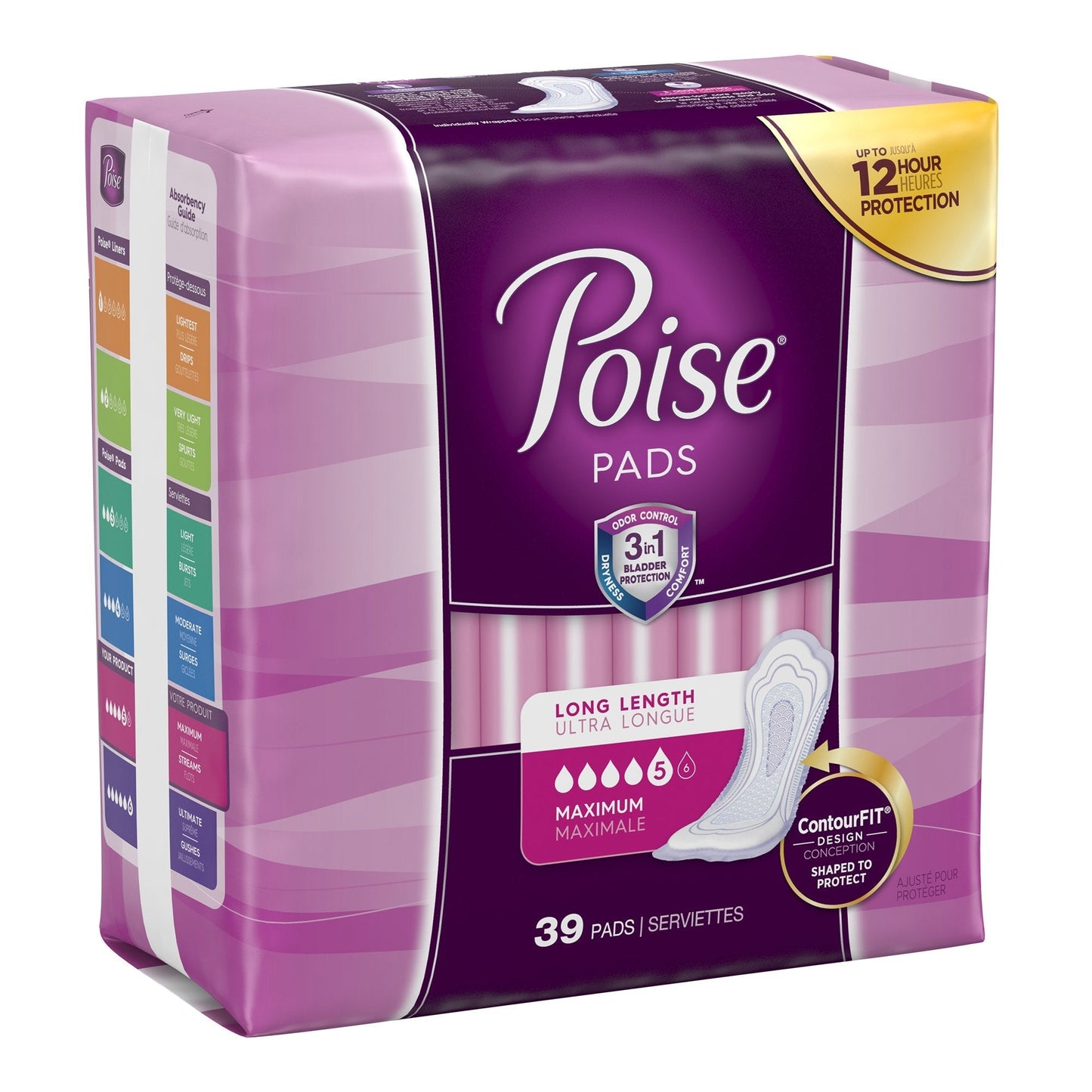 Poise® Maximum Bladder Control Pad, 14.6 Inch Length