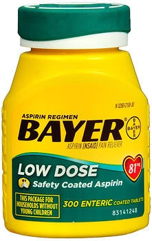 Bayer® Low Dose Aspirin Pain Relief Tablets, 300 ct.