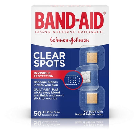 Band-Aid Clear Spots Square Bandages, 50 ct.