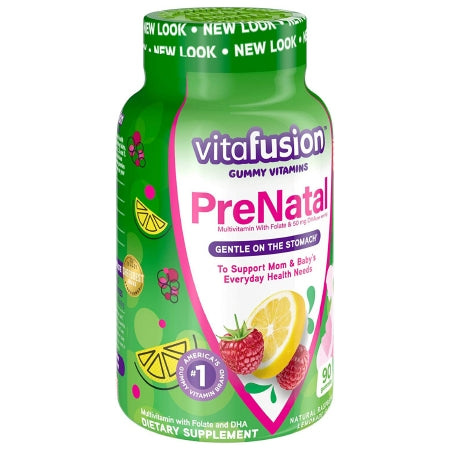 Vitafusion PreNatal Vitamin Gummies, Raspberry Lemonade, 90 ct.