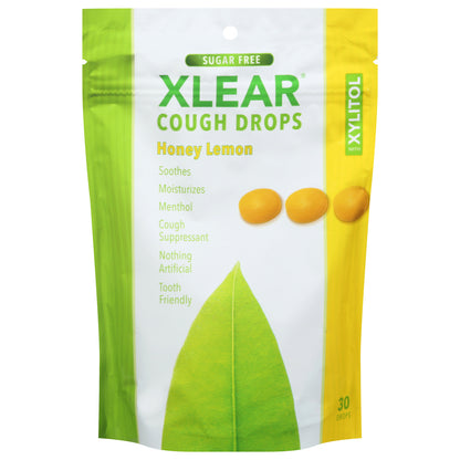Xlear Cough Drops Honey Lemon, 30 Ct